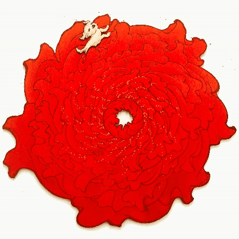 날아라 바닐라, 나무판에 채색, 68.5x78cm, 2024