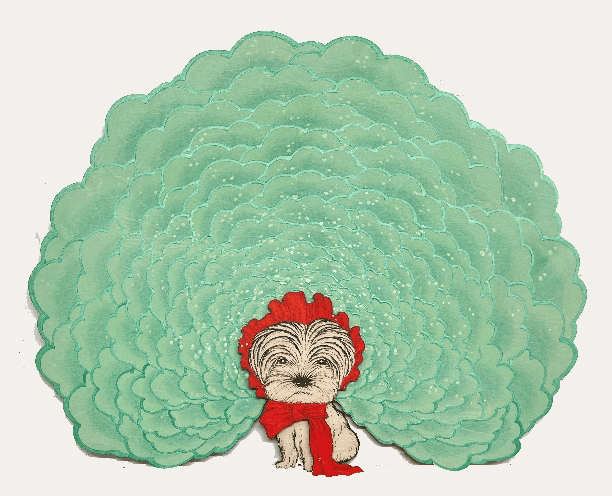 모란모자_cherry_03, 나무판에 채색, 58.5x68.5cm, 2024