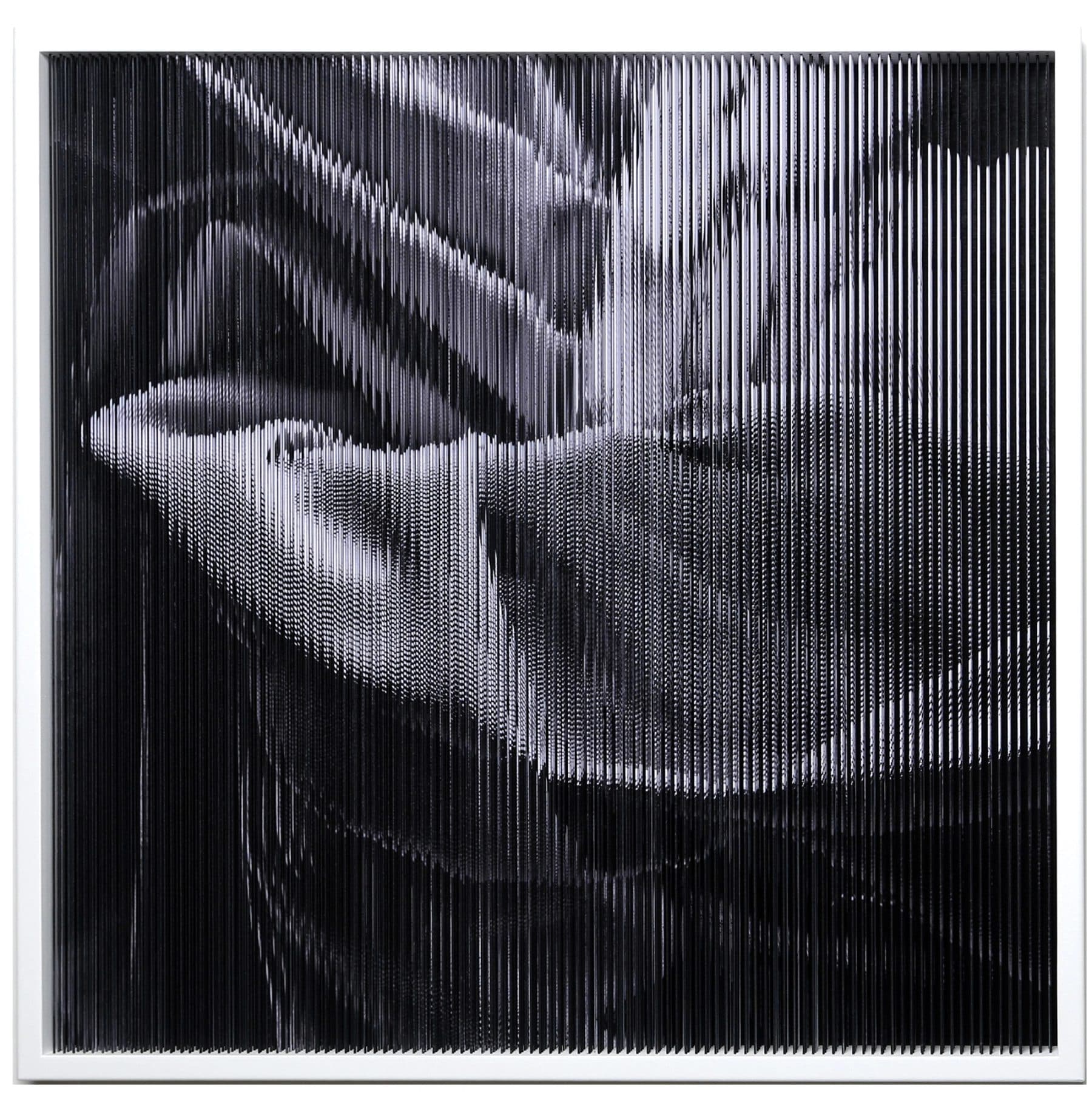 홍성철의 String_Mirror_1813, mixed media, 82x82x6cm, 2022