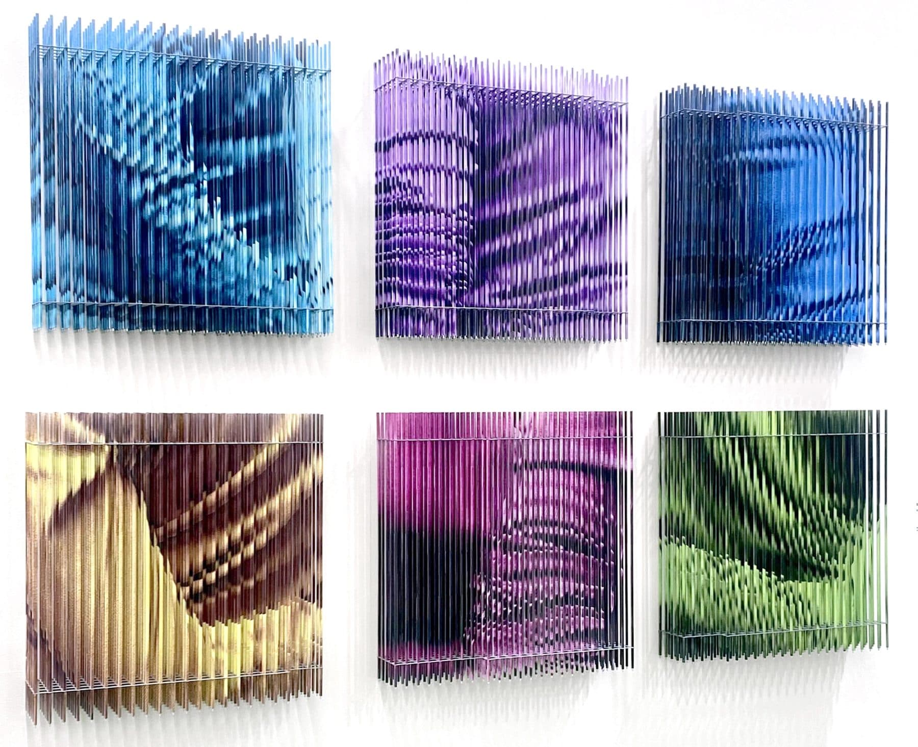 홍성철의 Folds_4537, mixed media, 50x50cm (6 each), 2023