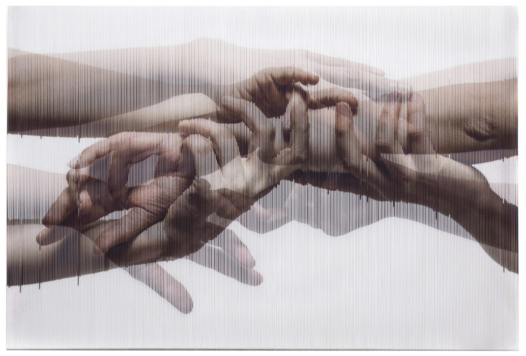 String_hands_005, strings on canvas, 117x80cm, Edition (2/3), 2014