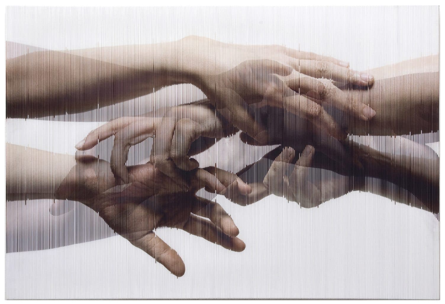 String_hands_006, strings on canvas, 117x80cm, Edition (2/3), 2014