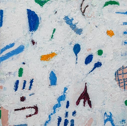 Draw without drawing 133, 2022, oil bar, oil pastel and oil color on canvas