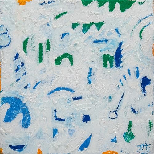 Draw without drawing 134, 2022, oil bar, oil pastel and oil color on canvas
