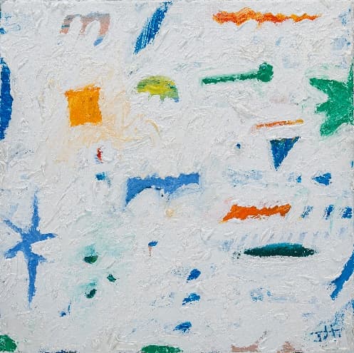 Draw without drawing 136, 2022, oil bar, oil pastel and oil color on canvas