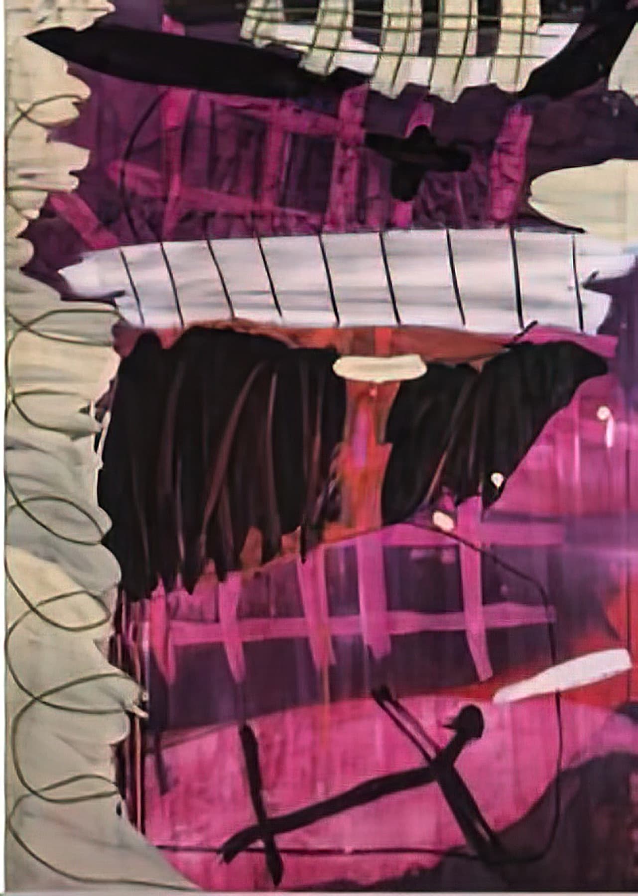 Untitled, 2019, Acrylic and charcoal on paper, 80x110cm