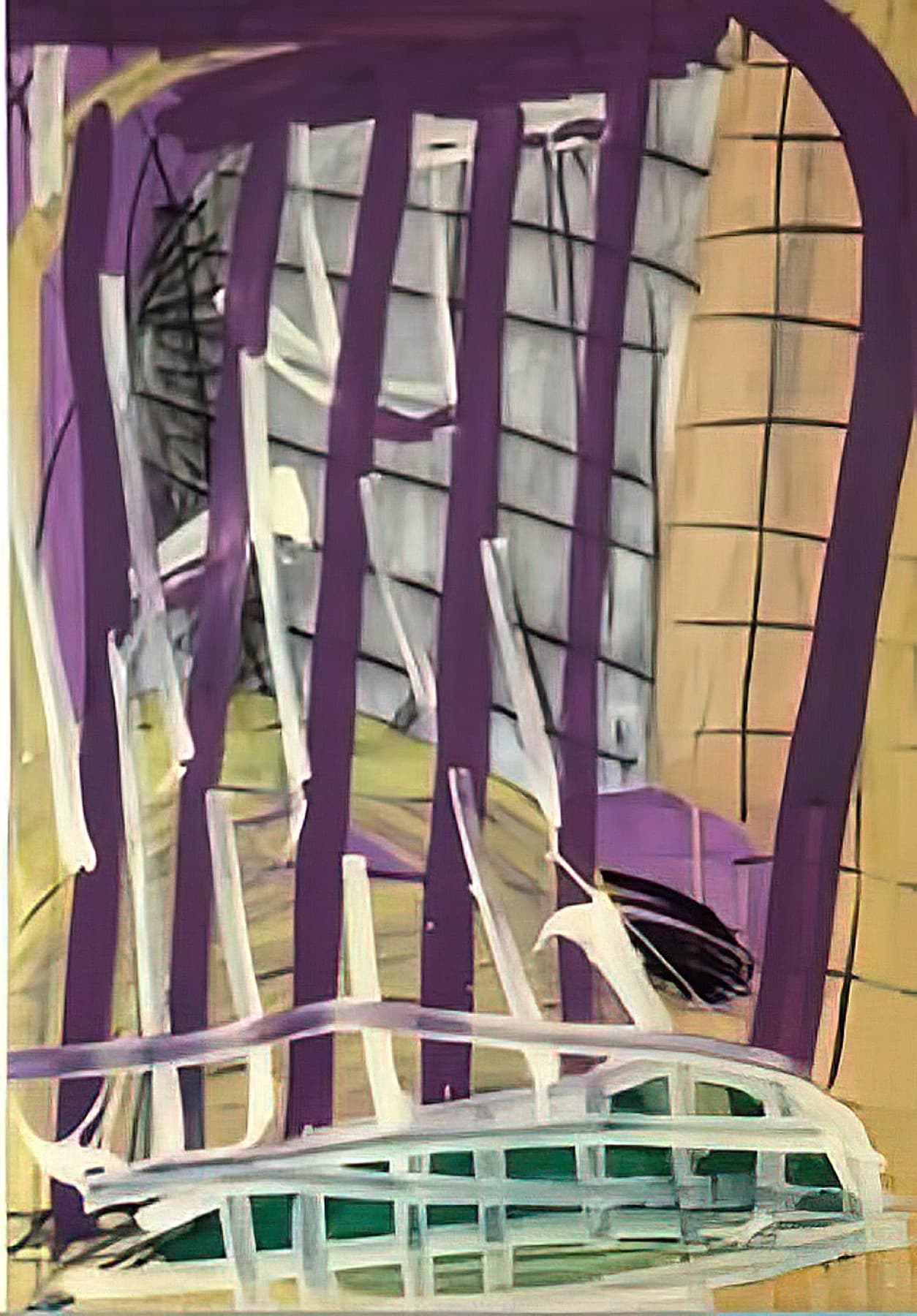 Untitled, 2019, Acrylic and charcoal on paper, 80x110cm