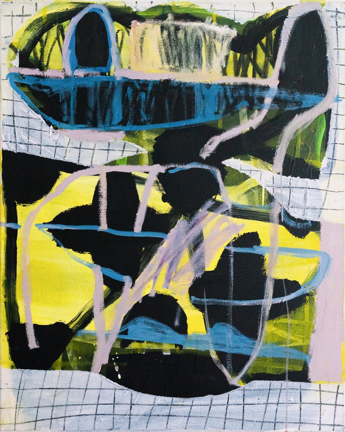 Layer 2, 2019, Oil, acrylic and charcoal on canvas, 80x100cm